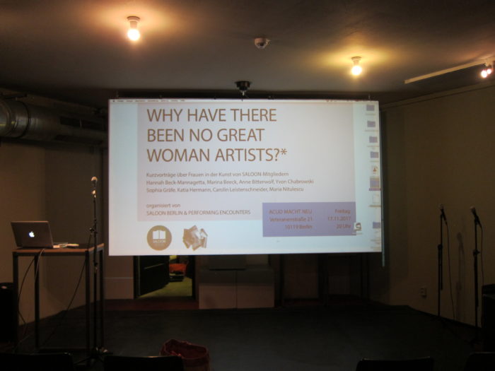 Why Have There Been No Great Women Artists, Saloon Berlin & Performing Encounters, photo by Jonny Star_6228